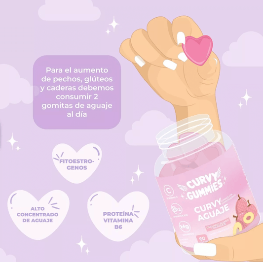 Curvy Gummies Suplemento Natural para Aumentar Moldear Caderas y Senos-1