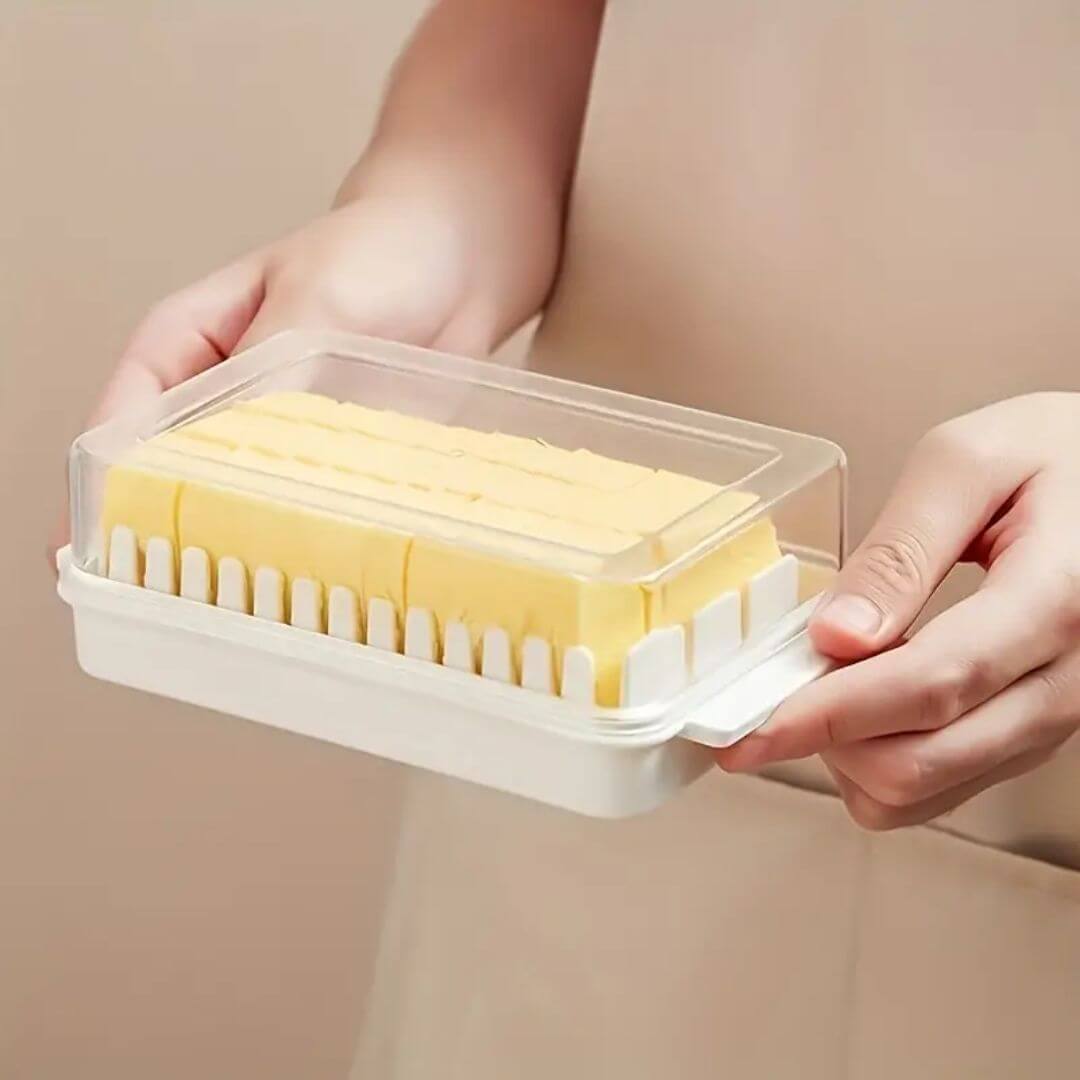Pack 10 En 1 Accesorios De Hogar, organizador de mantequilla en contenedor transparente y práctico.