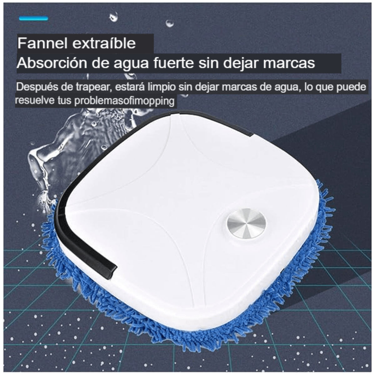 Robot Aspiradora Cuadrado Blanco con Navegación Inteligente.-2