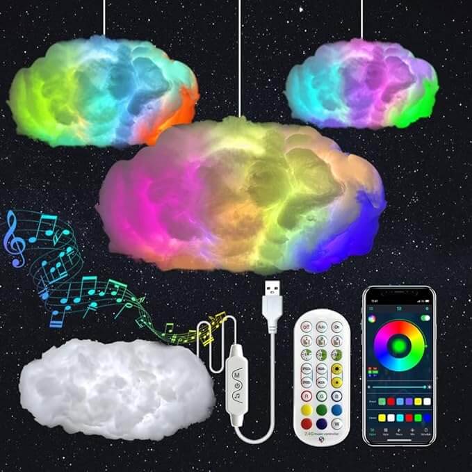LAMPARA NUBE GAMER CON CONTROL REMOTO