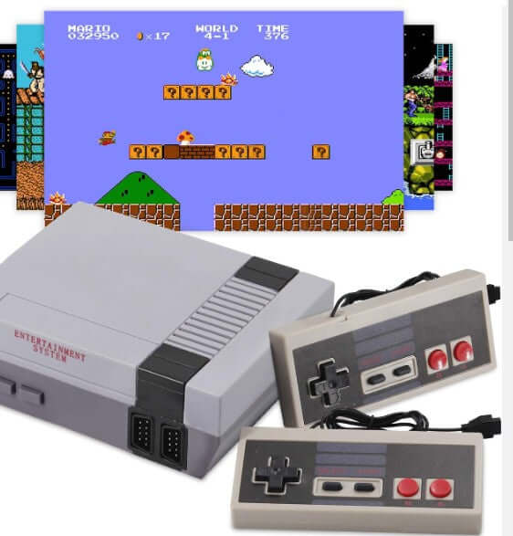Consola Retro Nintendo mas de 600 videojuegos con dos joysticks y pantalla de juego clásica.