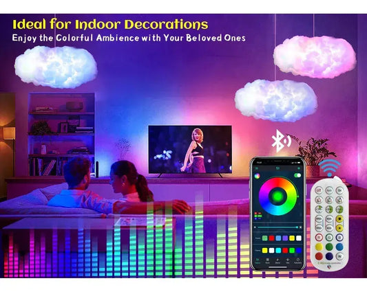 LAMPARA NUBE GAMER CON CONTROL REMOTO