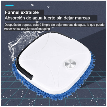 Robot Aspiradora Cuadrado Blanco con Navegación Inteligente.-2