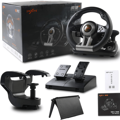 Volante Gamer Pedales Palanca Pxn.Compatibilidad universal.-1